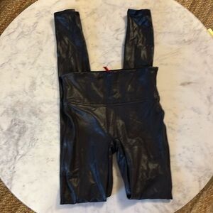 Almost new Spanx faux leather leggings - S/P (long)